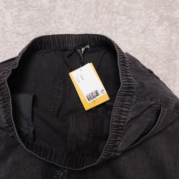 H&M Black Wide Leg Pull On Jeans Denim Pants Womens Size M NWT - Picture 4 of 10